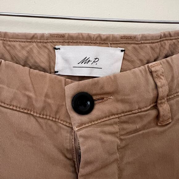 Mr P. Straight Leg Cotton-Blend Chino Pants in Sand Size 28 - Picture 4 of 13